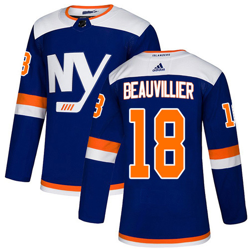 Adidas New York Islanders #18 Anthony Beauvillier Blue Alternate Authentic Stitched Jersey Men's