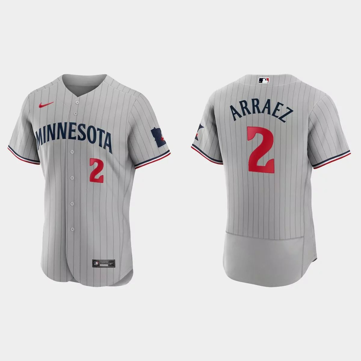 Minnesota Twins #2 Luis Arraez Men's 2023 Authentic Jersey - Gray