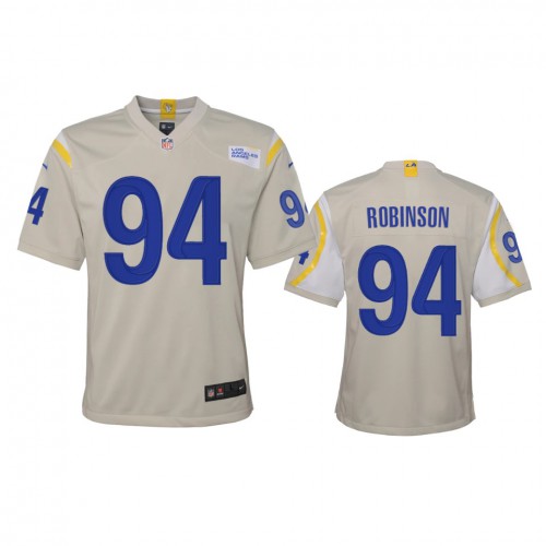 Los Angeles Los Angeles Rams #94 A'Shawn Robinson Youth Game Jersey - Bone Youth