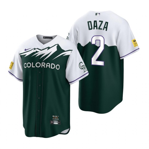 Colorado Colorado Rockies #2 Yonathan Daza Green Men's 2022 City Connect Game Jersey Men's