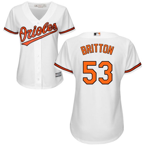 Baltimore Orioles #53 Zach Britton White Home Women's Stitched Jersey Womens