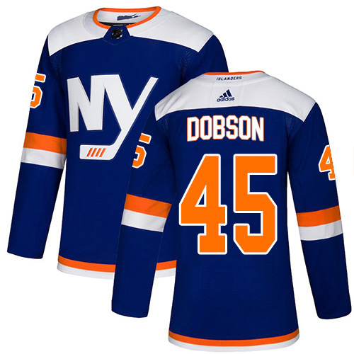 Adidas New York Islanders #45 Noah Dobson Blue Alternate Authentic Stitched Jersey Men's