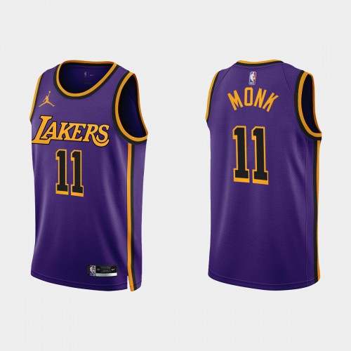 Los Angeles Los Angeles Lakers #11 Malik Monk Purple Mens 2022-23 Statement Edition Jersey Mens