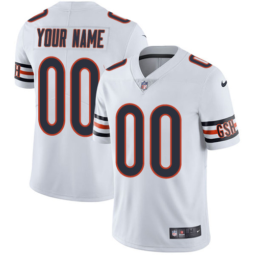 Chicago Bears Customized White Stitched Vapor Untouchable Limited Youth Jersey