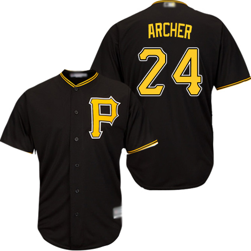 Pittsburgh Pirates #24 Chris Archer Black New Cool Base Stitched Jersey Men's
