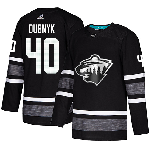 Adidas Minnesota Wild #40 Devan Dubnyk Black Authentic 2019 All-Star Stitched Jersey Men's