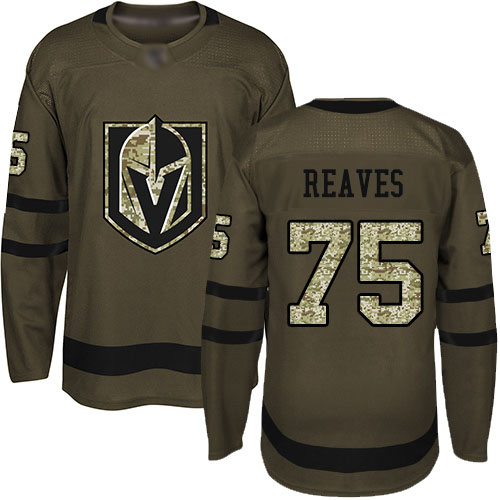 Adidas Golden Vegas Golden Knights #75 Ryan Reaves Green Salute to Service Stitched Jersey Men's