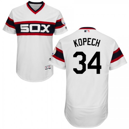 Chicago White Sox #34 Michael Kopech White Flexbase Authentic Collection Alternate Home Stitched Jersey Men's