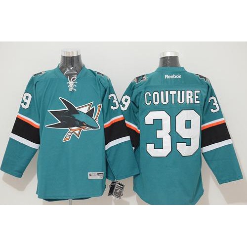 San Jose Sharks #39 Logan Couture Teal Stitched Jersey Men's