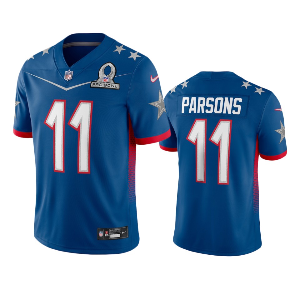 Cowboys #11 Micah Parsons Men's 2022 NFC Pro Bowl Game Jersey Royal