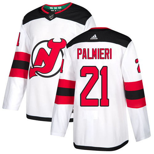 Adidas New Jersey Devils #21 Kyle Palmieri White Road Authentic Stitched Youth Jersey Youth