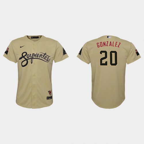 Arizona Arizona Diamondbacks #20 Luis Gonzalez Youth 2021 City Connect Jersey Gold Youth