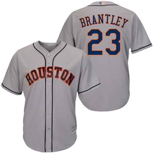 Houston Astros #23 Michael Brantley Grey New Cool Base Stitched Jersey Men's