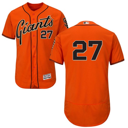 San Francisco Giants #27 Juan Marichal Orange Flexbase Authentic Collection Stitched Jersey Men's
