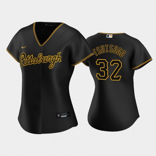 Pittsburgh Pittsburgh Pirates #32 Yoshi Tsutsugo Game Women's Alternate Jersey - Black Womens
