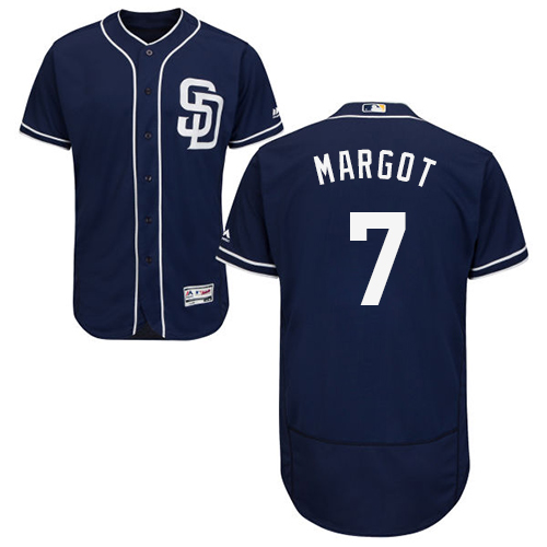 San Diego Padres #7 Manuel Margot Navy Blue Flexbase Authentic Collection Stitched Jersey Men's