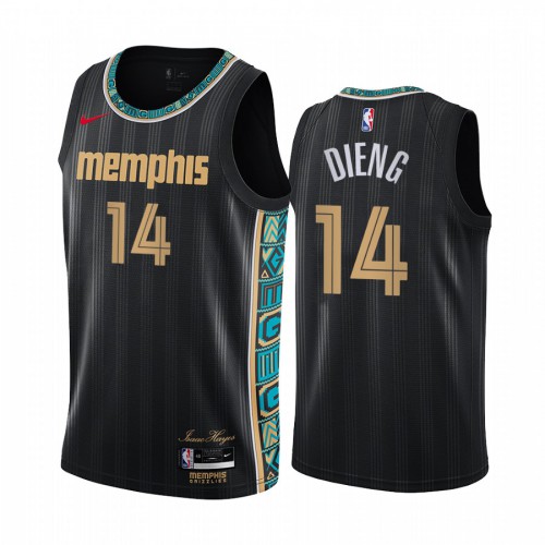 Memphis Grizzlies #14 Gorgui Dieng Black Womens Swingman 2020-21 City Edition Jersey Womens