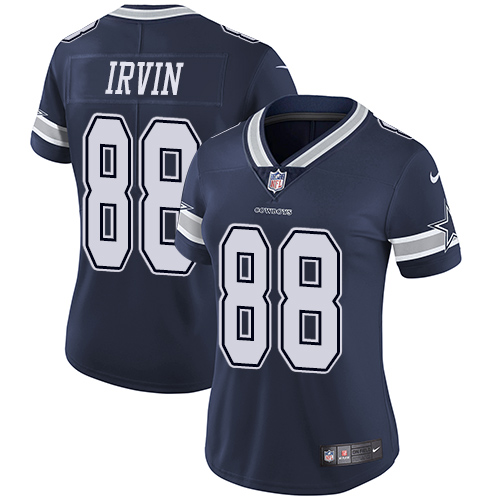 Cowboys #88 Michael Irvin Navy Blue Team Color Women's Stitched Vapor Untouchable Limited Jersey