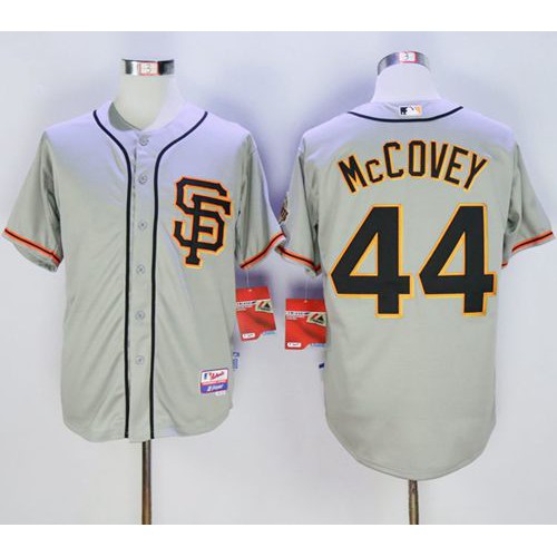 San Francisco Giants #44 Willie McCovey Grey Cool Base Stitched Jersey Men's