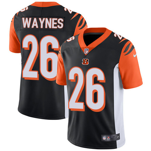 Cincinnati Bengals #26 Trae Waynes Black Team Color Youth Stitched Vapor Untouchable Limited Jersey Youth