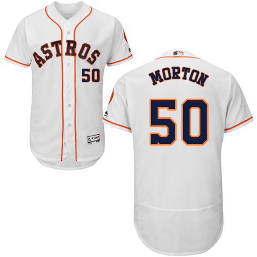 Houston Astros #50 Charlie Morton White Flexbase Authentic Collection Stitched Jersey Men's