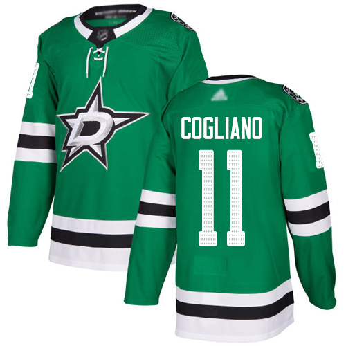 Adidas Dallas Stars #11 Andrew Cogliano Green Home Authentic Stitched Jersey Men's
