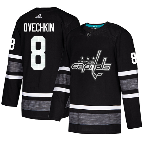 Adidas Washington Capitals #8 Alex Ovechkin Black Authentic 2019 All-Star Stitched Jersey Men's