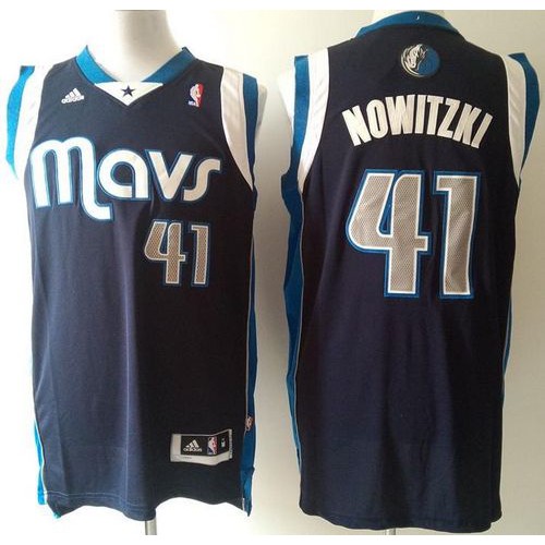 Dallas Mavericks #41 Dirk Nowitzki Stitched Blue Jersey Mens