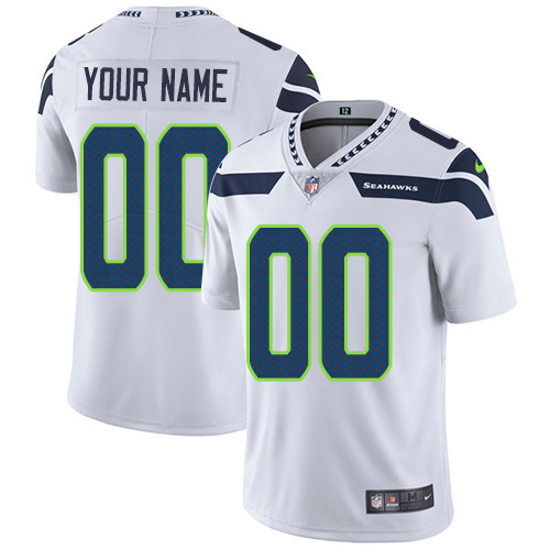 Seattle Seahawks Customized White Stitched Vapor Untouchable Limited Youth Jersey