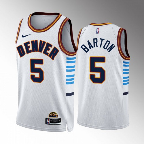 Denver Denver Nuggets #5 Will Barton White 2022-23 Mens City Edition Jersey Mens