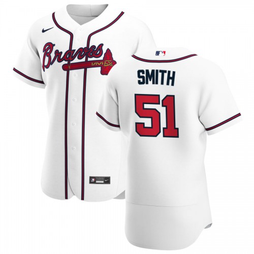 Atlanta Atlanta Braves #51 Will Smith Men's White Home 2020 Authentic Player Jersey Men's