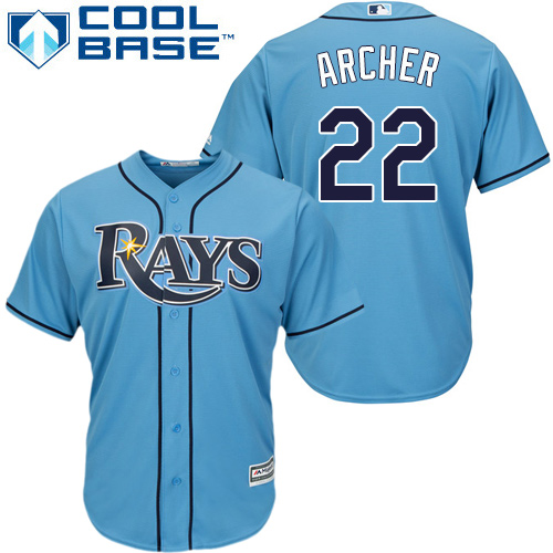 Tampa Bay Rays #22 Chris Archer Light Blue New Cool Base Stitched Jersey Men's