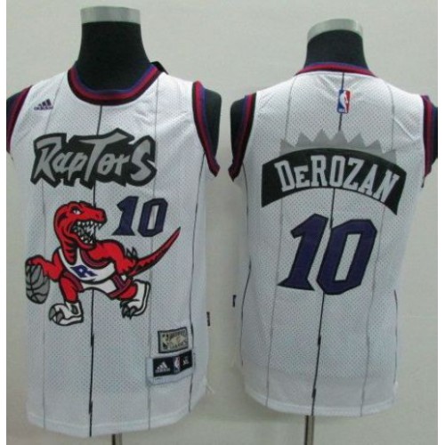 Toronto Raptors #10 DeMar DeRozan White Throwback Youth Stitched Jersey Youth