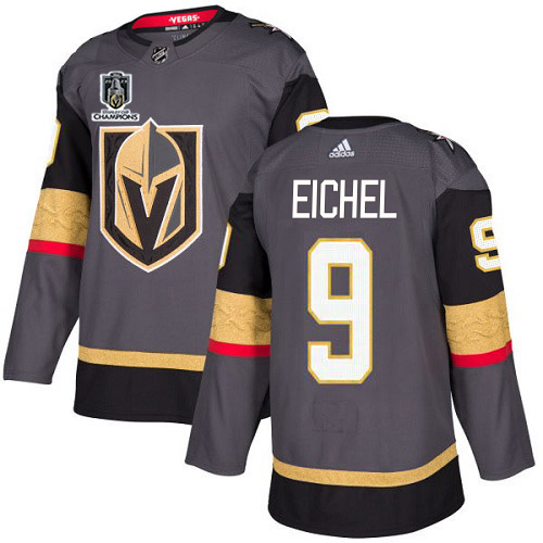 Adidas Golden Knights #9 Jack Eichel Grey Youth 2023 Stanley Cup Champions Home Authentic Stitched Jersey