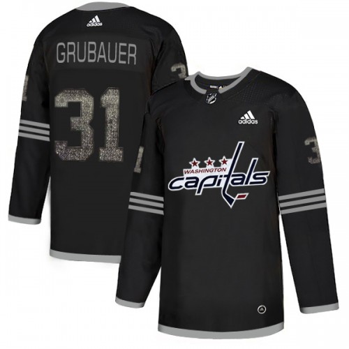 Adidas Washington Capitals #31 Philipp Grubauer Black_1 Authentic Classic Stitched Jersey Men's