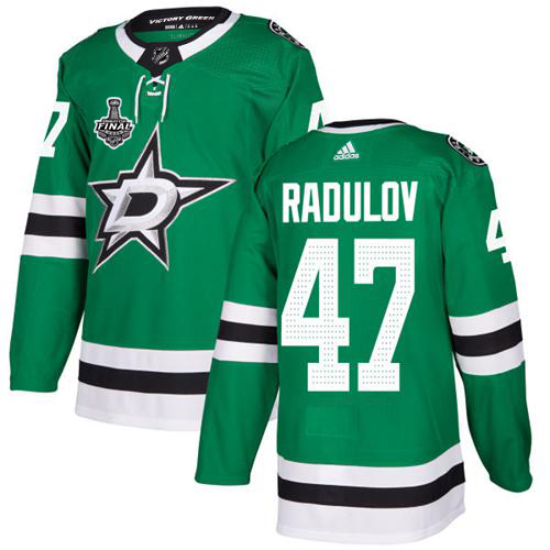 Adidas Dallas Stars #47 Alexander Radulov Green Home Authentic 2020 Stanley Cup Final Stitched Jersey Men's