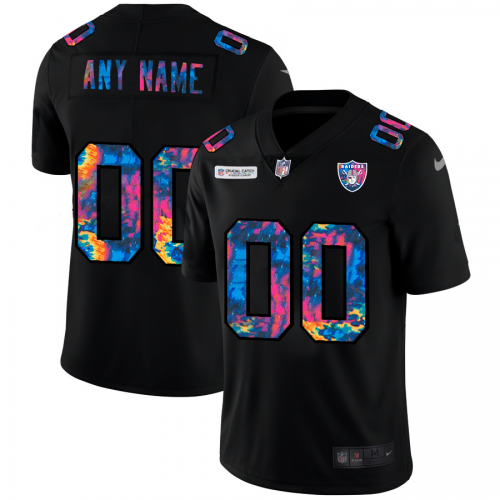 Las Vegas Raiders Custom Men's Multi-Color Black 2020 Crucial Catch Vapor Untouchable Limited Jersey