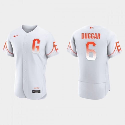 San Francisco San Francisco Giants #6 Steven Duggar Men's 2021 City Connect Authentic White Jersey Men's