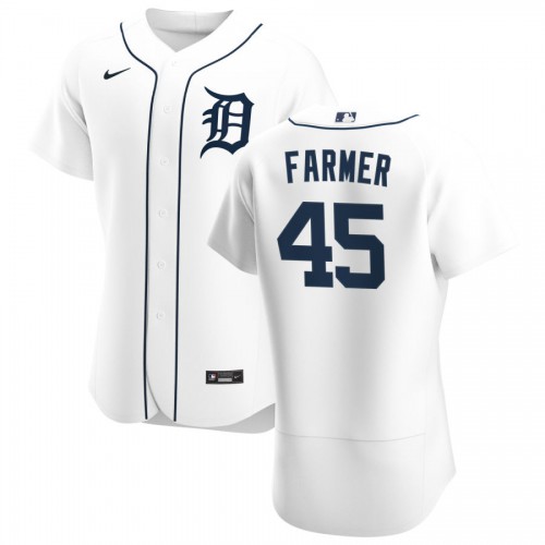 Detroit Detroit Tigers #45 Buck Farmer Men's White Home 2020 Authentic Player Jersey Men's
