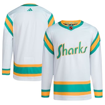 San Jose Sharks Blank Men's Adidas Reverse Retro 2.0 Authentic Player Jersey - White