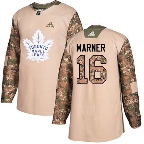 Adidas Maple Toronto Maple Leafs #16 Mitchell Marner Camo Authentic 2017 Veterans Day Stitched Youth Jersey Youth