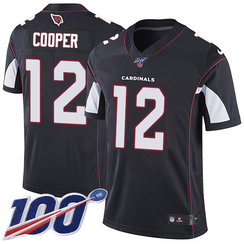 Arizona Cardinals #12 Pharoh Cooper Black Alternate Men's Stitched 100th Season Vapor Limited Jersey Men's
