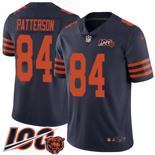 Chicago Bears #84 Cordarrelle Patterson Navy Blue Alternate Men's Stitched 100th Season Vapor Untouchable Limited Jersey Men's