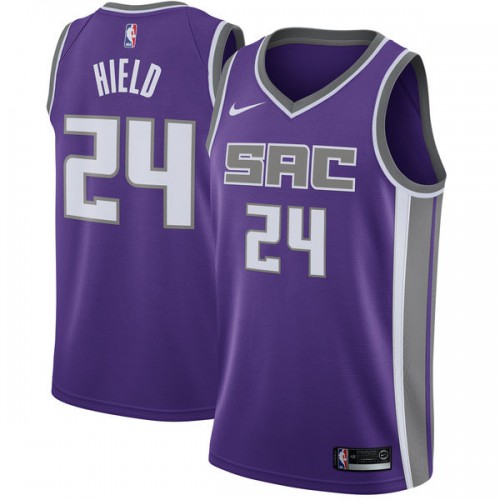Sacramento Kings #24 Buddy Hield Purple Swingman Icon Edition Jersey Mens