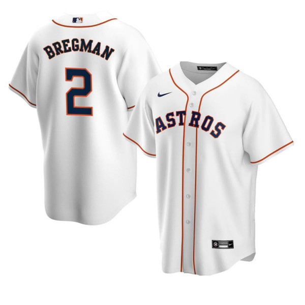 Men's Youth Women's Houston Astros 2 Replica 2020 White Home Alex Bregman Jersey