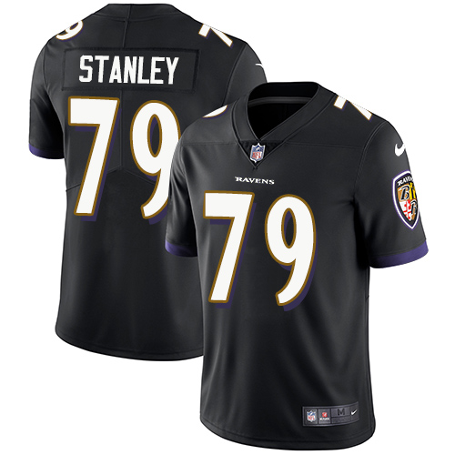 Baltimore Ravens #79 Ronnie Stanley Black Alternate Men's Stitched Vapor Untouchable Limited Jersey Men's