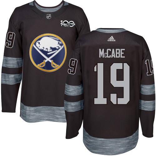 Adidas Buffalo Sabres #19 Jake McCabe Black 1917-2017 100th Anniversary Stitched Jersey Men's