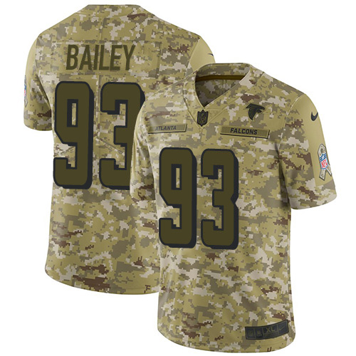 Atlanta Falcons #93 Allen Bailey Camo Men's Stitched Limited 2018 Salute To Service Jersey Men's