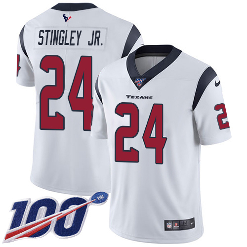 Texans #24 Derek Stingley Jr. White Men's Stitched 100th Season Vapor Untouchable Limited Jersey