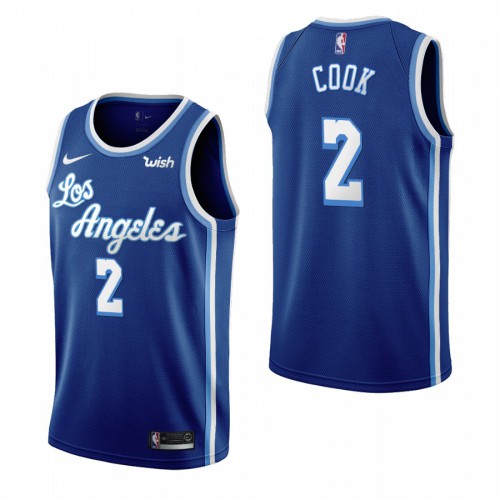 Los Angeles Los Angeles Lakers #2 Quinn Cook Blue 2019-20 Classic Edition Stitched Jersey Mens